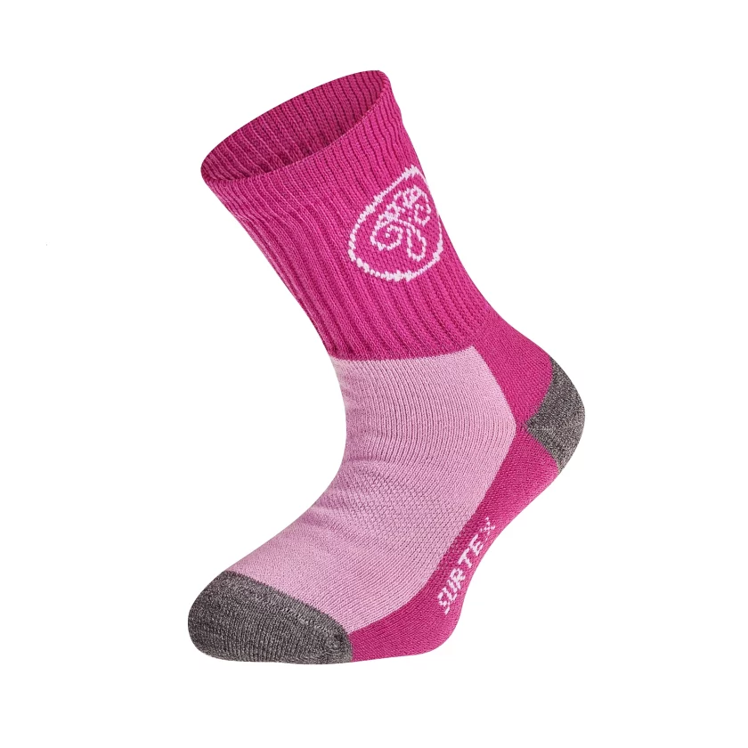 Detské ponožky Surtex - 70% merino - Rúžové