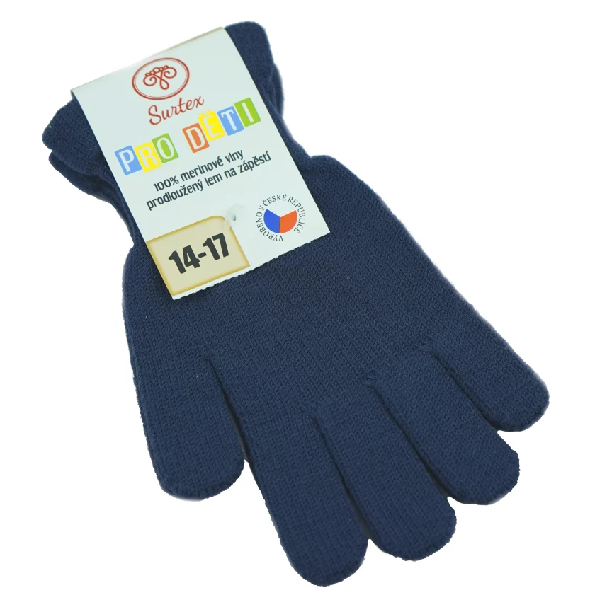 Detské rukavice Surtex - 100% merino - Modré