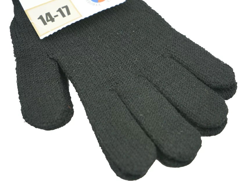 Detské rukavice Surtex - 100% merino - Čierne